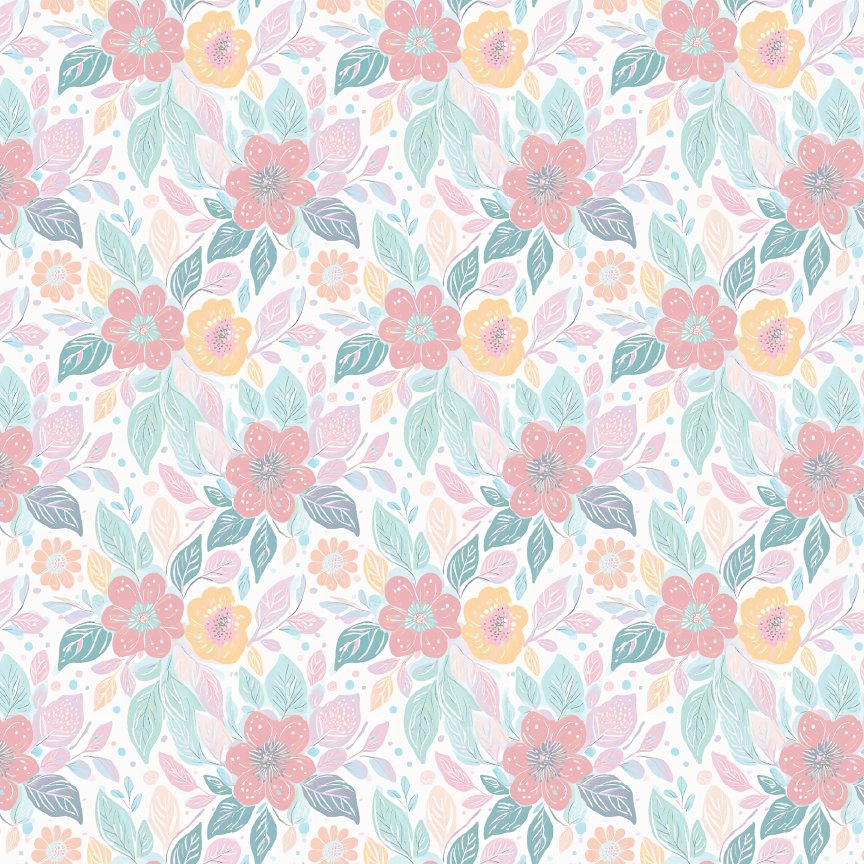 Blooming Pastel Beauties Pattern Acrylic Sheets - CMB Pattern Acrylic